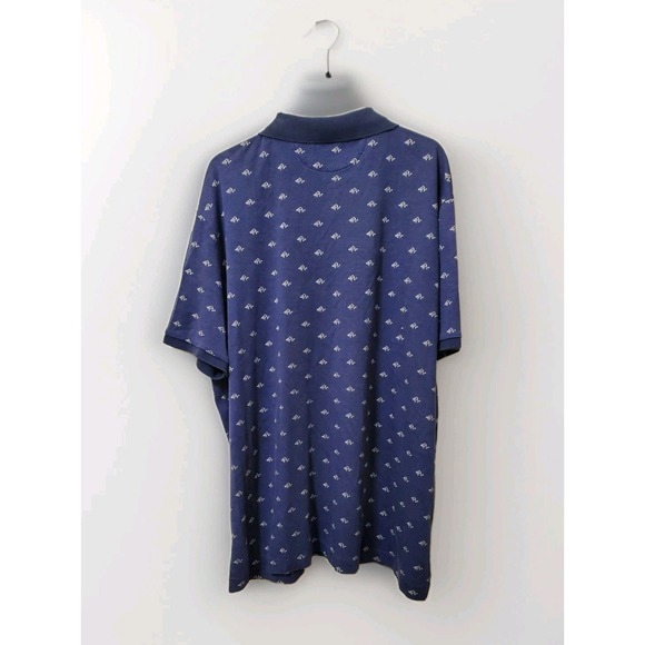 Polo Ralph Lauren Shirt Mens Extra Large Blue White Small Pony RPL All Over Golf - Picture 2 of 5